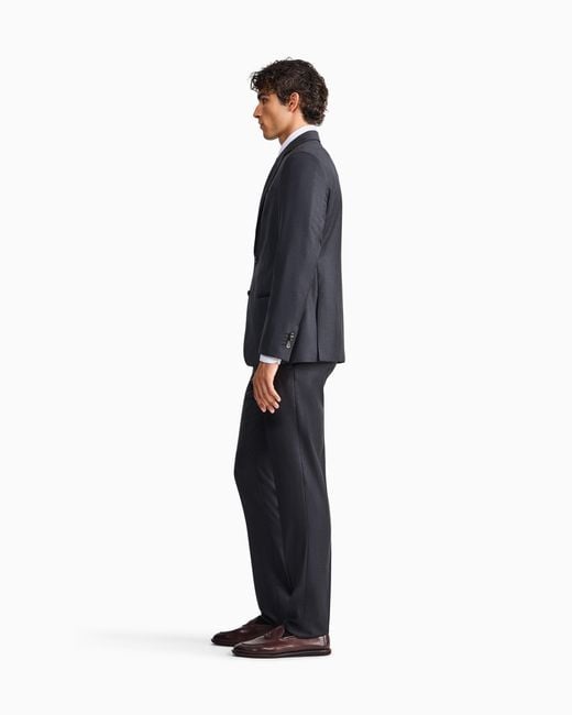 Giorgio Armani Blue Single-Breasted Suit Soho for men