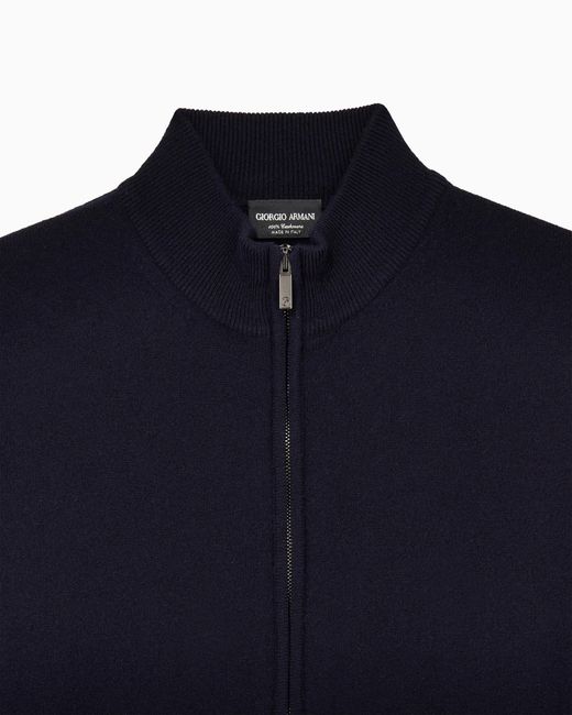 Giorgio Armani Blue Zipped Cardigan for men