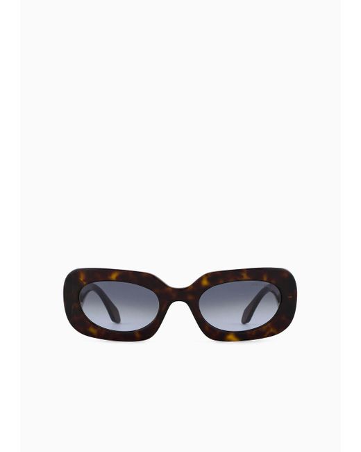 Giorgio Armani White Rectangular Sunglasses