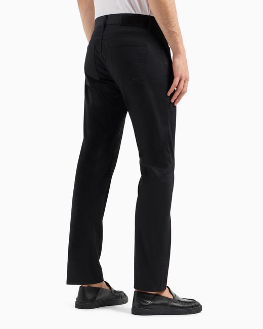 Pantalone 5 Tasche Regular Fit di Giorgio Armani in Black da Uomo