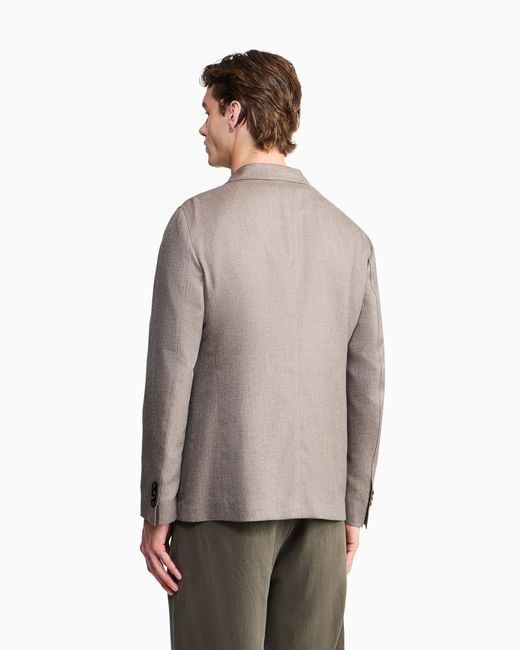 Giorgio Armani Gray Upton Line Single-Breasted Jacket for men
