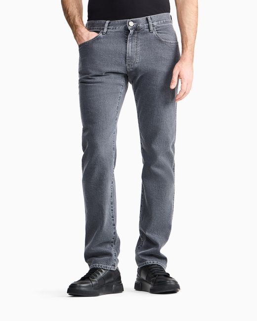 Giorgio Armani Blue Five-Pocket, Regular-Fit Trousers for men