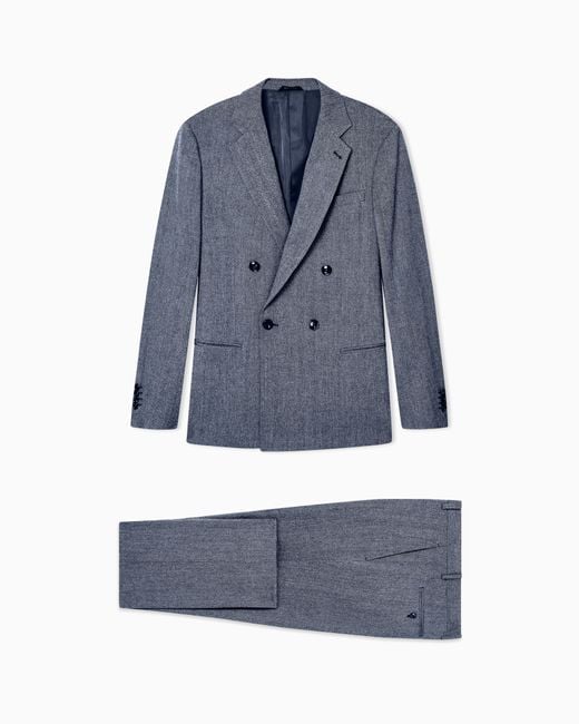 Giorgio Armani Blue Soho Line Double-Breasted Suit for men