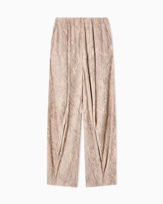 Giorgio Armani Natural Micro-Pleated Trousers