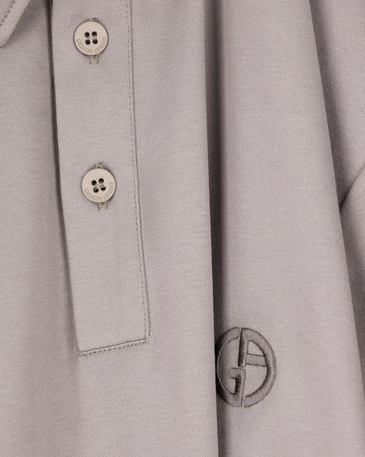 Giorgio Armani Gray Interlock Polo for men