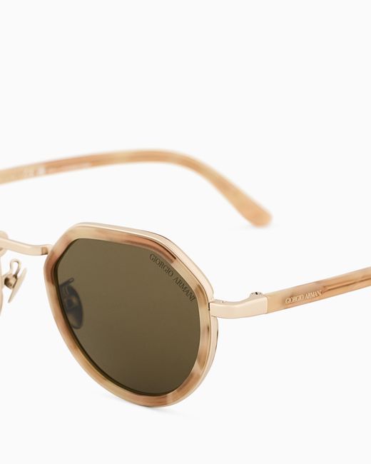 Giorgio Armani Multicolor Round Sunglasses for men