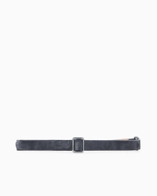 Giorgio Armani White Suede Belt for men