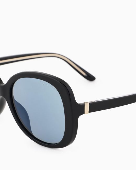 Giorgio Armani Blue Round Sunglasses