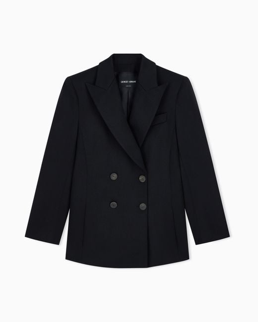 Giorgio Armani Blue Double-Breasted Blazer