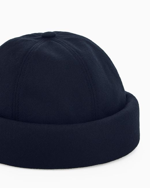 Giorgio Armani Blue Docker Hat for men