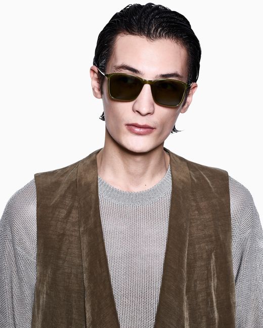 Giorgio Armani Green Pillow Sunglasses for men