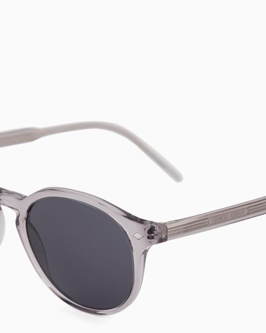 Giorgio Armani Gray Panto Sunglasses for men