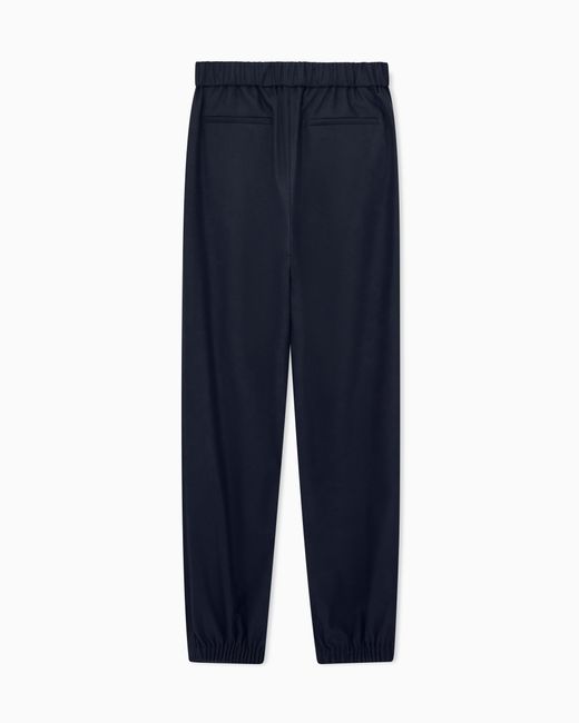Giorgio Armani Blue Regular Fit Pull-On Trousers