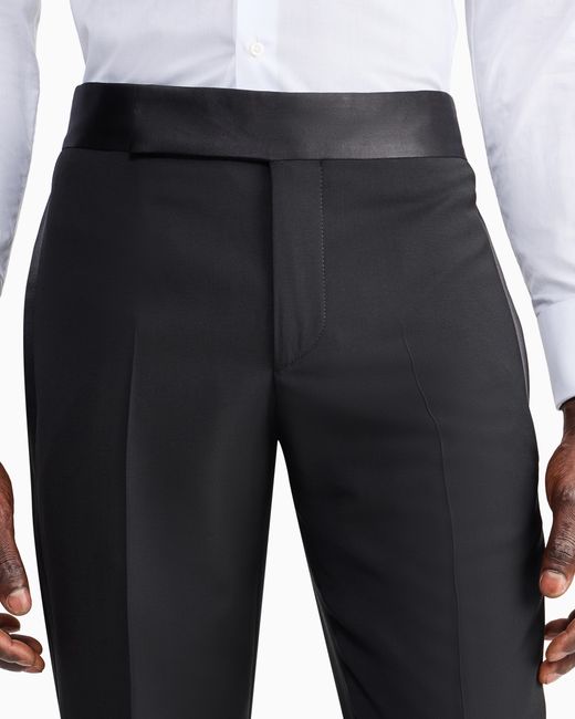 Giorgio Armani Black Pure Wool, Half-Canvassed, Slim-Fit Tuxedo From The Soho Line for men