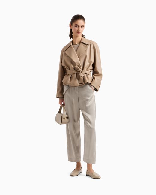 Giorgio Armani Natural Cashmere Crew-Neck Jumper With Embroidery