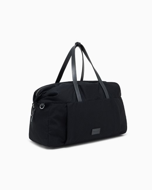 Giorgio Armani Black Holdall Weekender for men