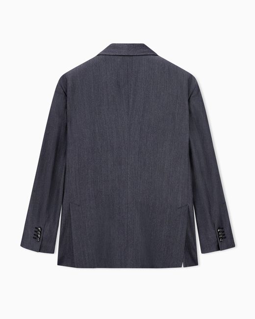 Giorgio Armani Blue Single-Breasted Jacket for men