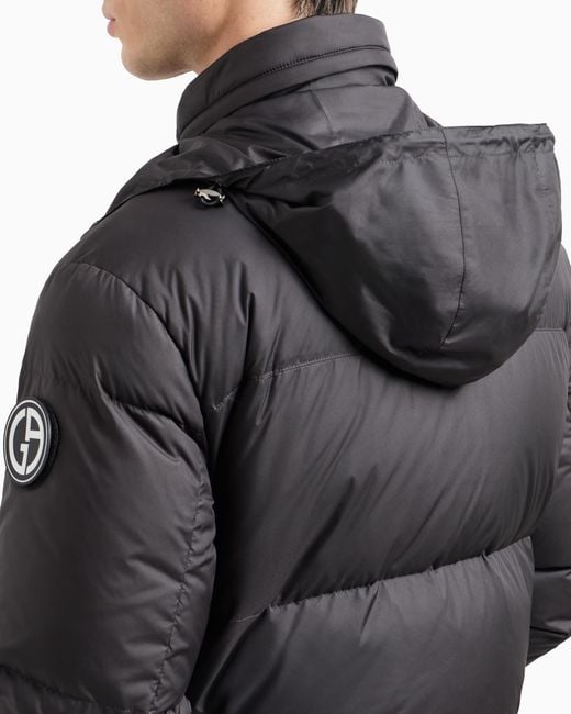 Giorgio Armani Blue Bomber Jacket With Goose-Down Padding Asv for men