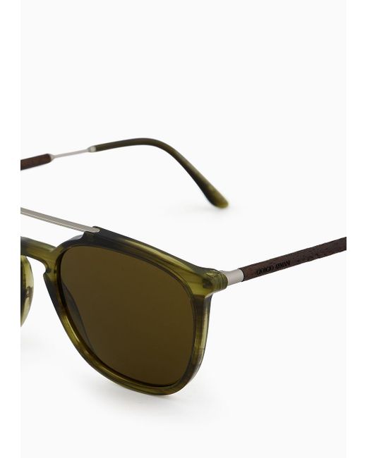 Giorgio Armani Green Square Sunglasses for men