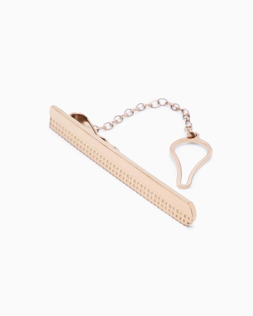 Giorgio Armani White Sterling Tie Bar for men