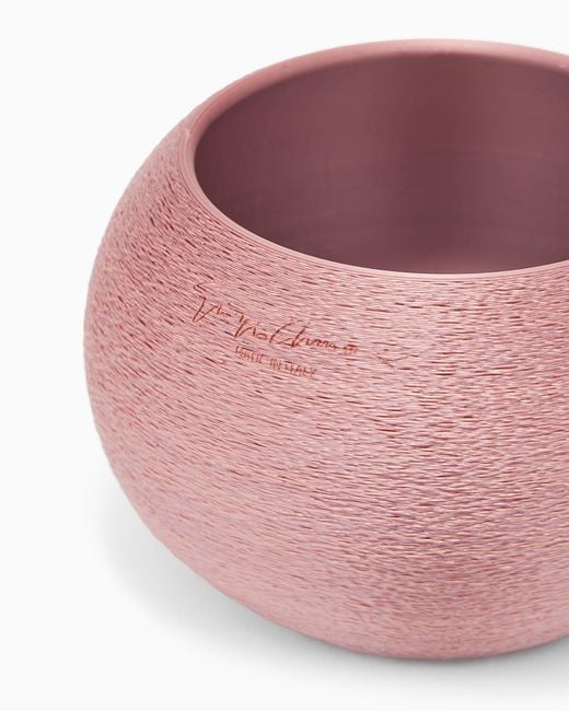 Giorgio Armani Pink Fabric-Effect Round Bracelet