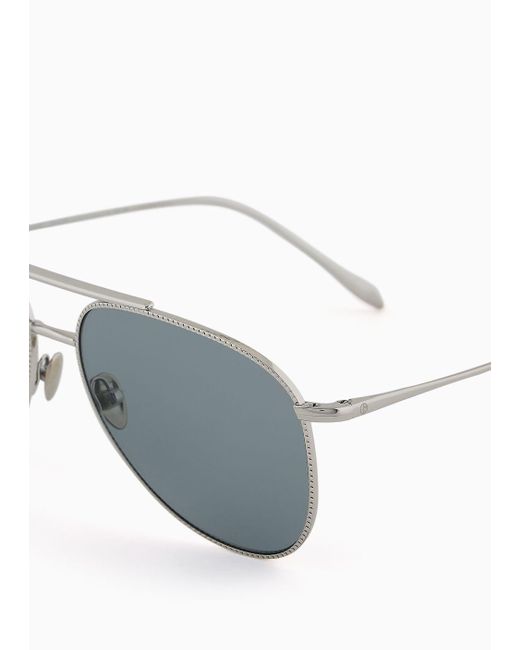 Giorgio Armani Blue Aviator Sunglasses