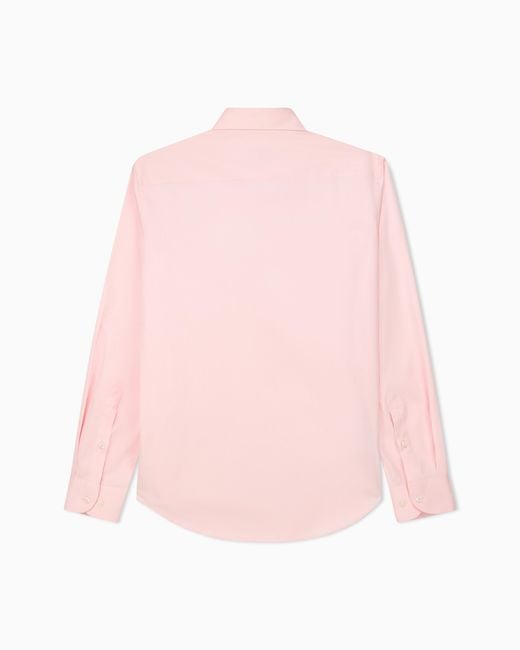 Giorgio Armani Pink Cotton Twill Shirt for men