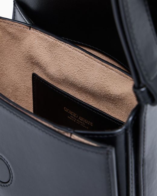 Giorgio Armani Black Palmellato-Leather La Prima Bag