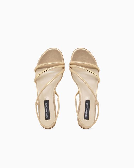 Giorgio Armani White Flat Sandals