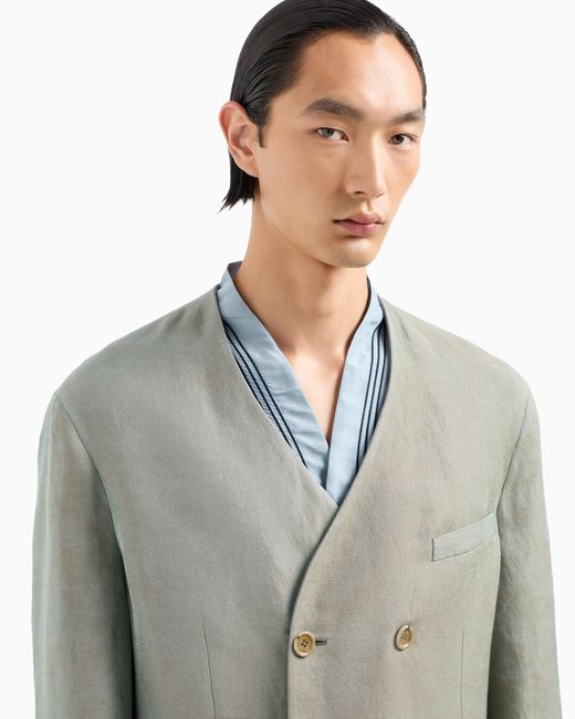 Giacca Doppiopetto di Giorgio Armani in Gray da Uomo