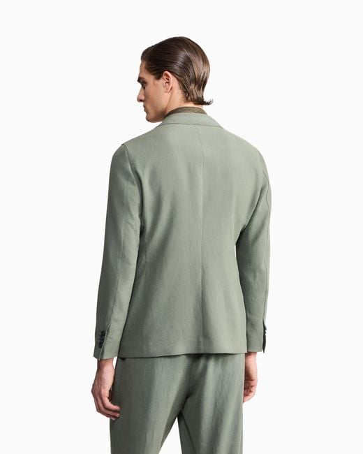 Giorgio Armani Green Upton Line Single-Breasted Jacket for men