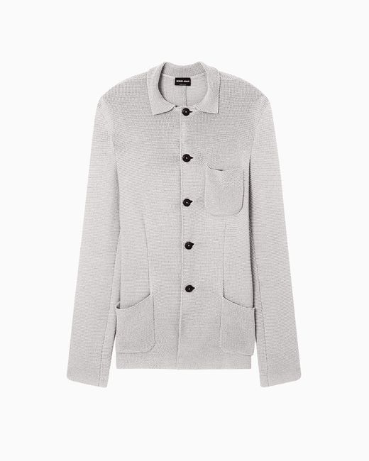 Giorgio Armani White Single-Breasted Jacket for men