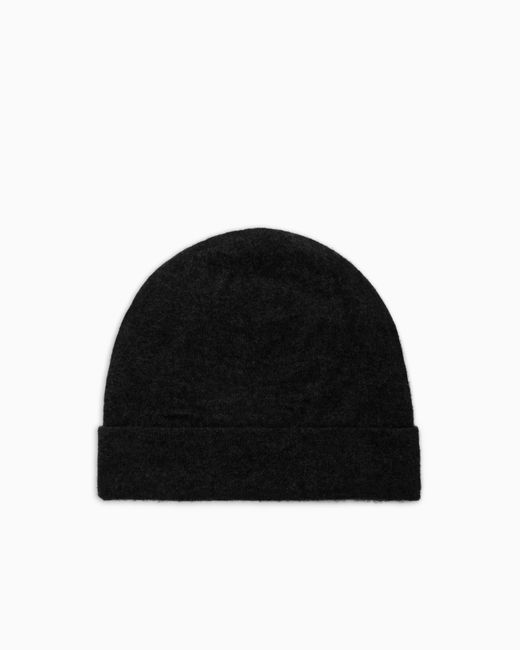 Giorgio Armani Black Neve Cashmere Beanie for men