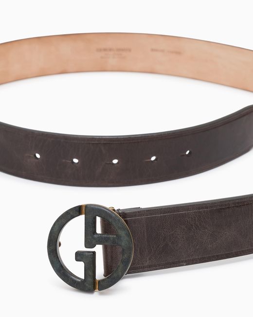 Giorgio Armani White Plate Belt for men