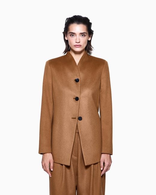 Giorgio Armani Brown Single-Breasted Jacket