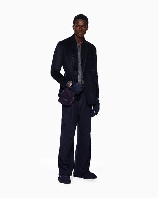 Giorgio Armani Blue Oversized Trousers for men
