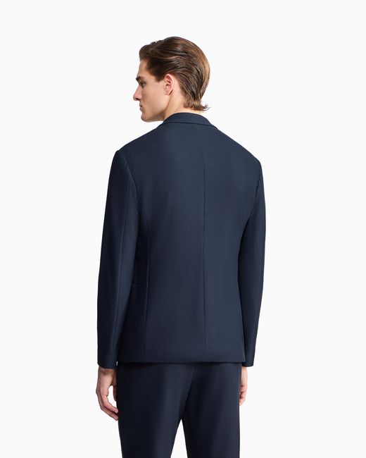 Giorgio Armani Blue Single-Breasted Jacket for men