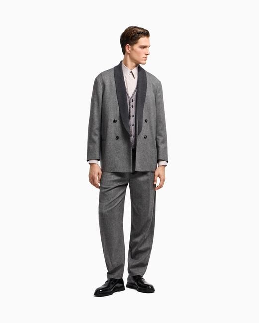 Camisa Regular Fit En Sarga De Seda Giorgio Armani de hombre de color Pink