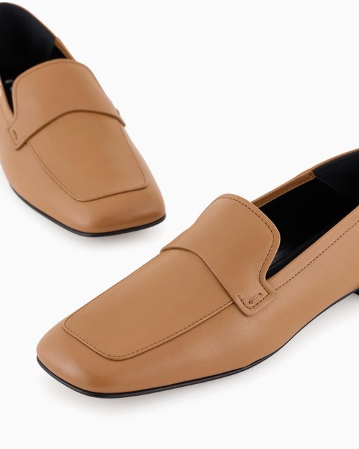 Giorgio Armani White X 10 Corso Como Calfskin Loafers