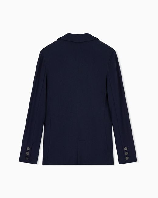 Giorgio Armani Blue Single-Breasted Jacket