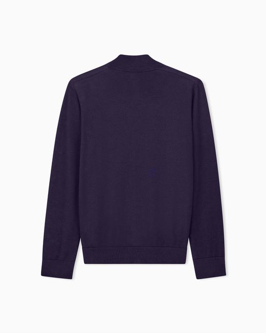 Giorgio Armani Blue Slim-Fit Sweater for men