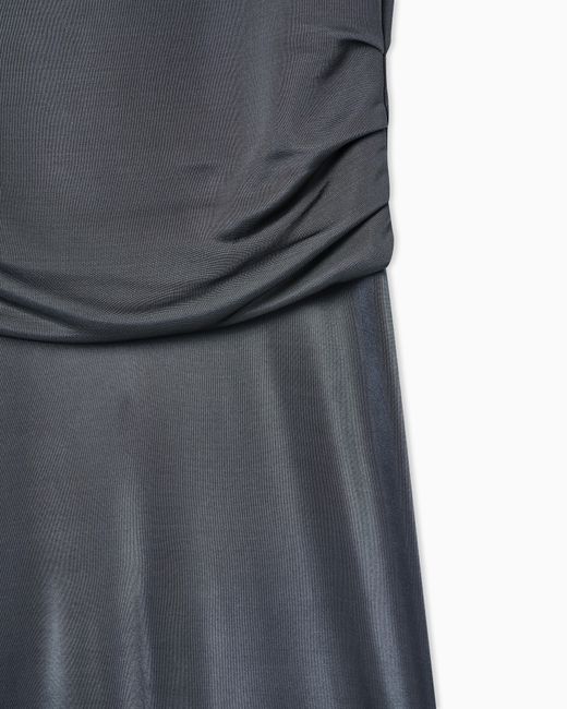Giorgio Armani Blue Viscose Double-Jersey Dress
