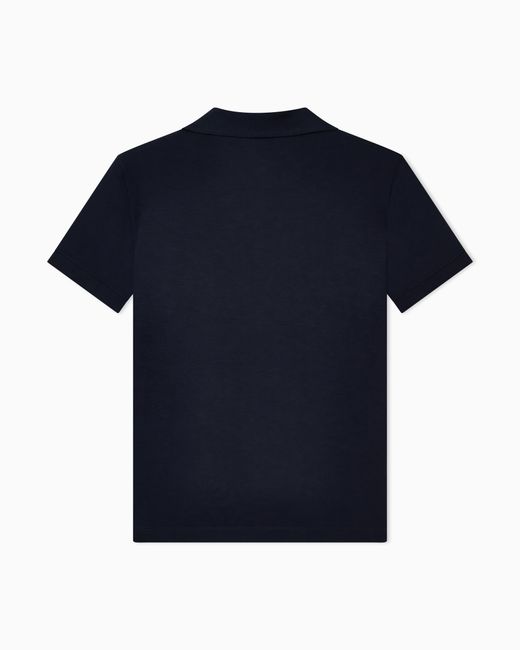 Giorgio Armani Blue Stretch Polo for men