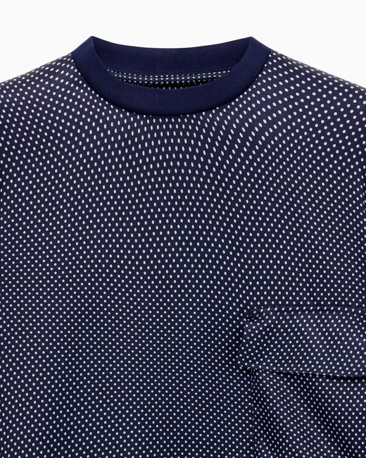 Giorgio Armani Blue Printed Silk T-Shirt Shirt for men