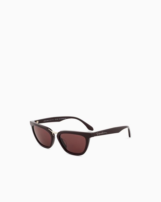 Giorgio Armani Red Butterfly-Shaped Sunglasses