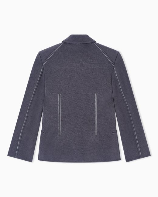 Giorgio Armani Blue Single-Breasted Short Jacket