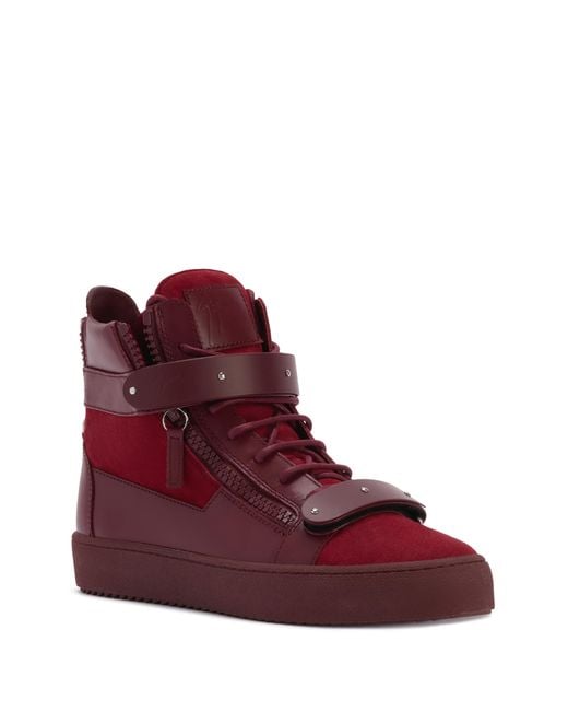 Giuseppe Zanotti Red Coby Matt Sneakers for men