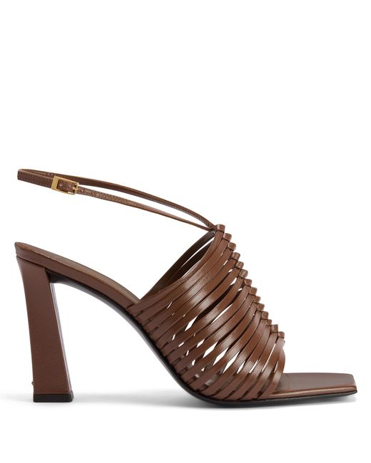 Giuseppe Zanotti Brown Jane Square-Toe Sandals