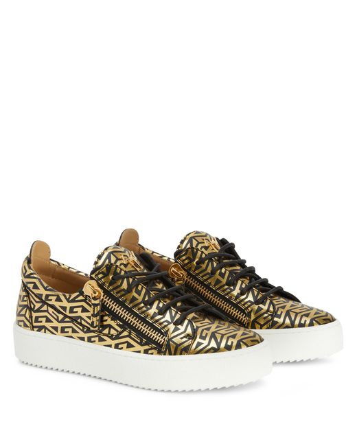 Giuseppe Zanotti Brown Gail Monogram Sneakers