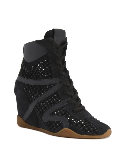 Giuseppe Zanotti Black Gz Top Net Wedge